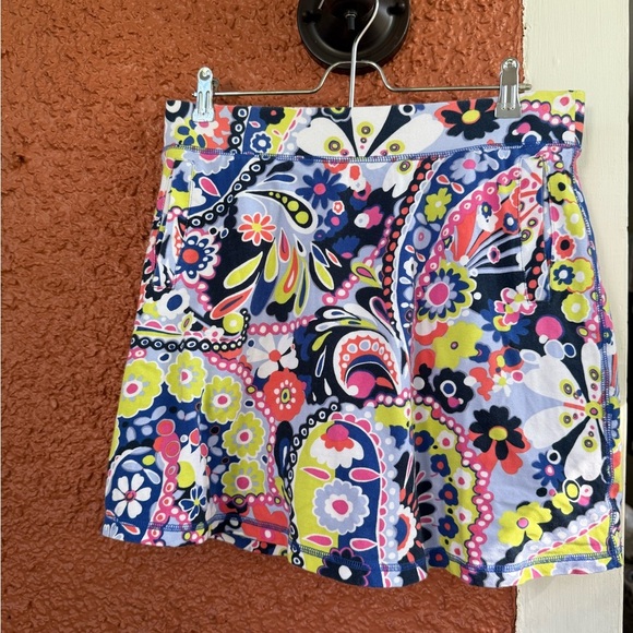 T by TALBOTS UPF 50 Daisy Print Skort Front Welt Pockets Size Medium Colorful - Picture 1 of 4